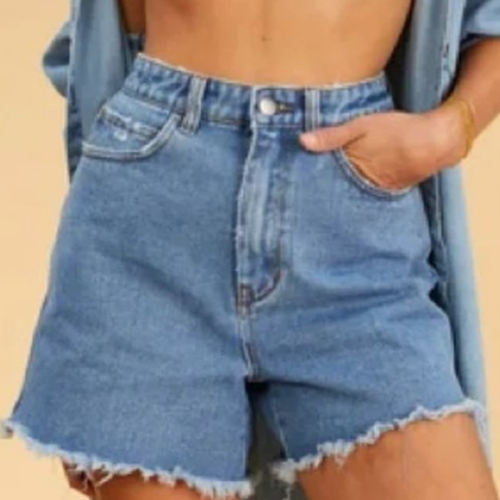 Billabong x The Salty Blonde High Rise Denim Shorts Size 30